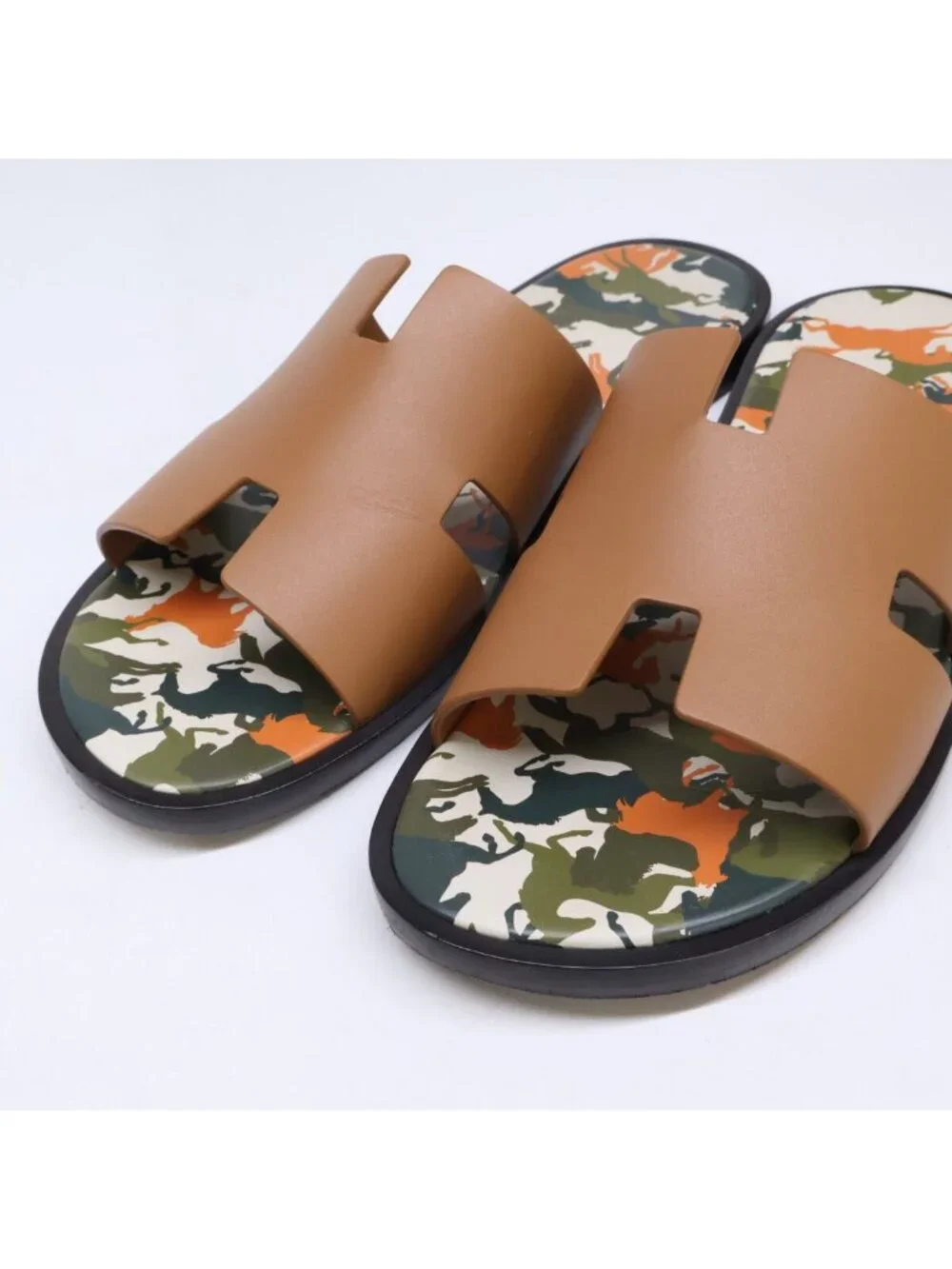 Hermes Izmir Horse Camouflage Sandals